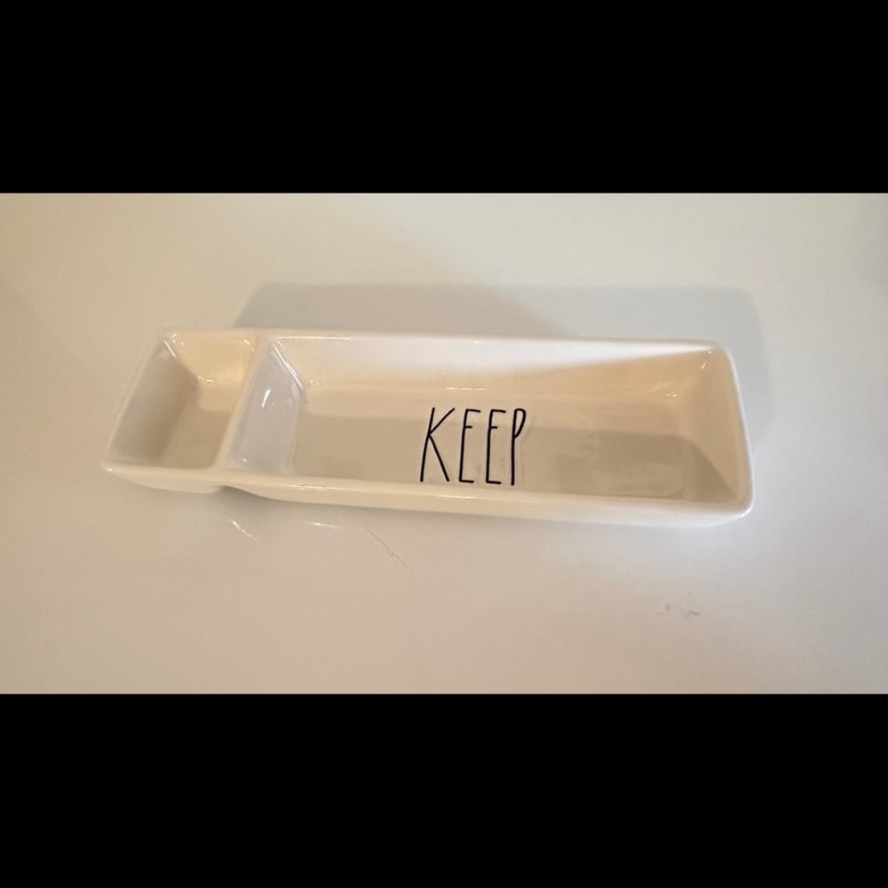 Rae Dunn White 'Keep' Tray
